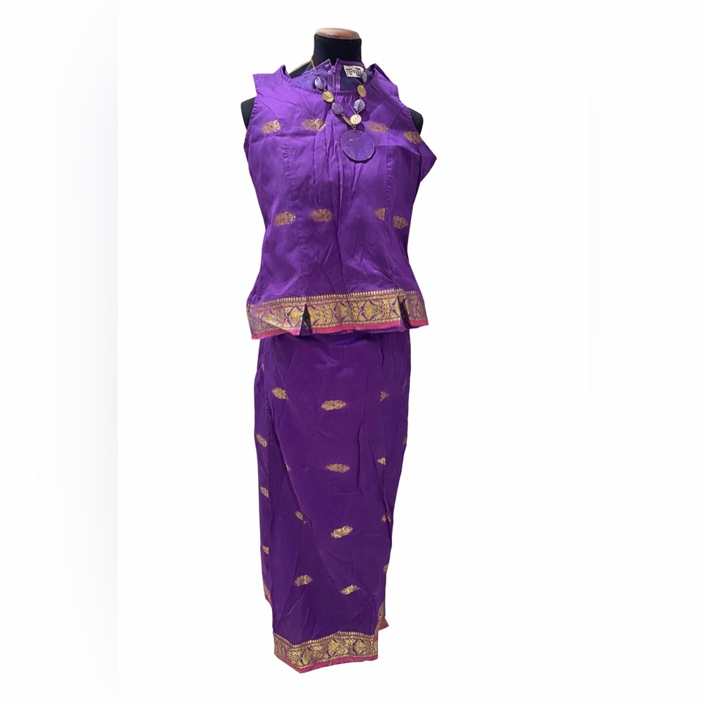 Vibrant Purple Women's Skirt Set